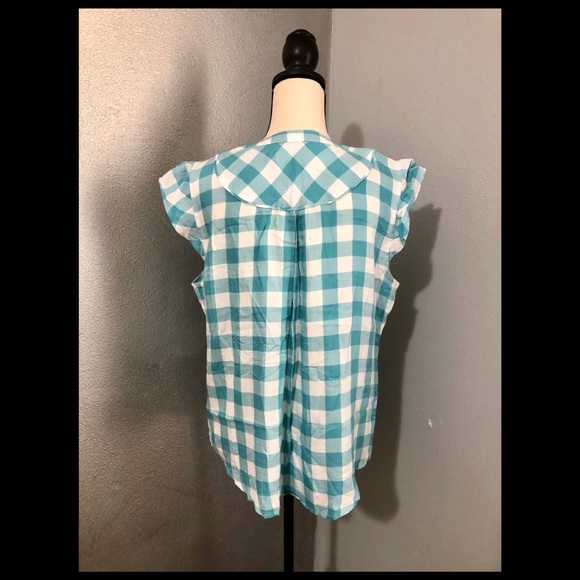 Maison Jules Button Down Ruffled Top - Picture 3 of 4